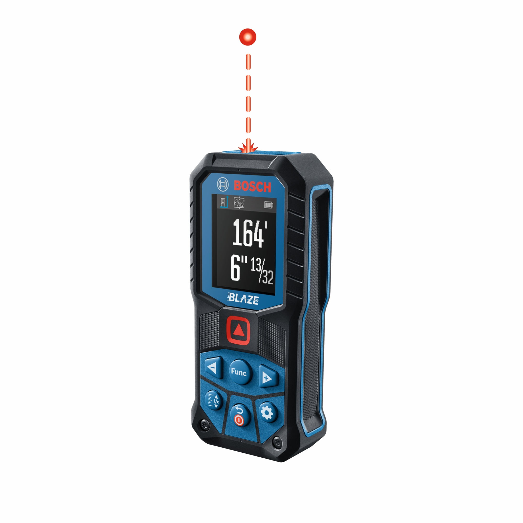 Bosch Blaze Laser Measure — 165ft., ±1/16in. Accuracy, IP65 Rated, Color Display, Model# GLM165-22